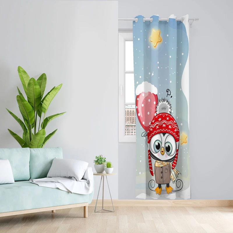  پرده مدل اتاق کودک مخمل پانچی کد 4646 سایز 140x200 سانتی متر