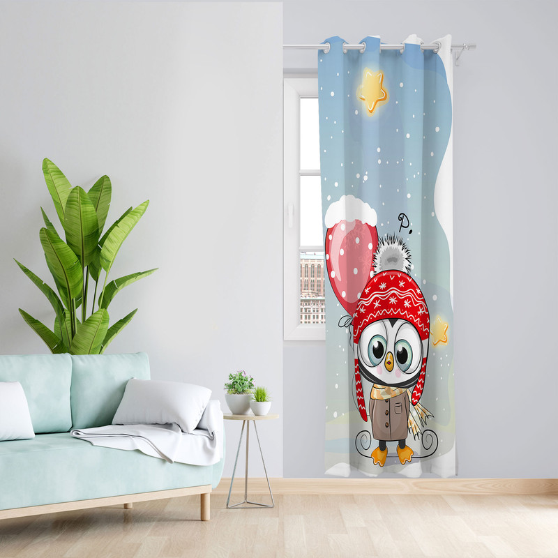  پرده مدل اتاق کودک مخمل پانچی طرح پسرانه کد 4646 سایز 140x280 سانتی متر