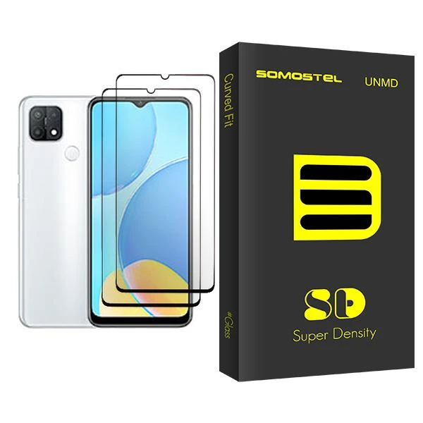 محافظ صفحه نمایش سوماستل مدل SD Glass MIX002 مناسب برای گوشی موبایل اوپو A15s بسته دو عددی