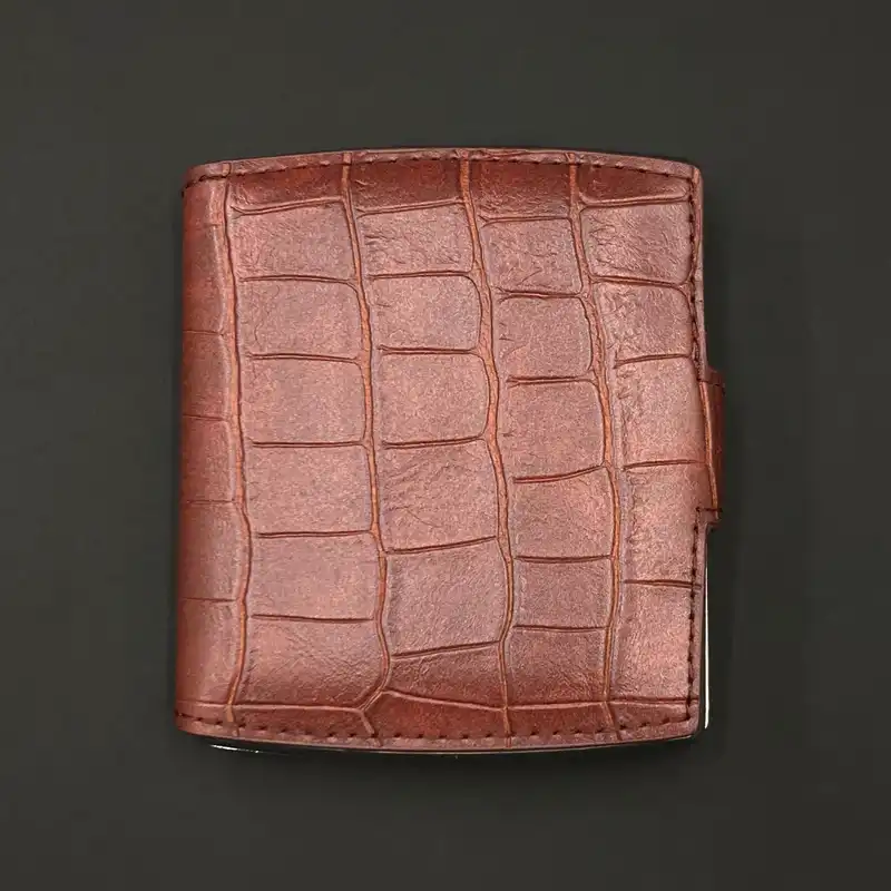 جعبه سیگار گوپایی مدل چرم شترمرغ 3 کد DKD-1231