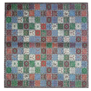 رومیزی ترمه ابریشمی کد 2036 سایز 100 × 100 سانتی متر