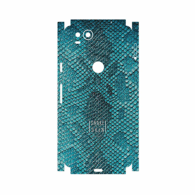 برچسب پوششی ماهوت مدل Blue Snake Skin-FullSkin مناسب برای گوشی موبایل گوگل Pixel 2