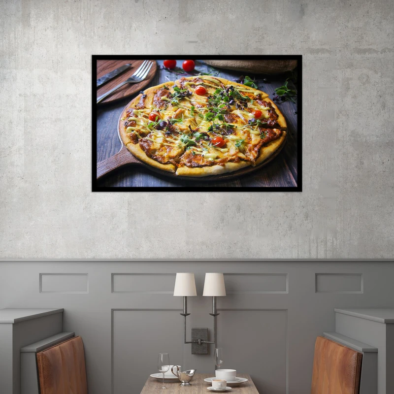 تابلو بکلیت طرح غذا و فست فود  پیتزا مدل B-bu2597