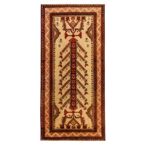 فرش دستبافت دو و نیم متری مدل نقشه بلوچ  کد 72.978