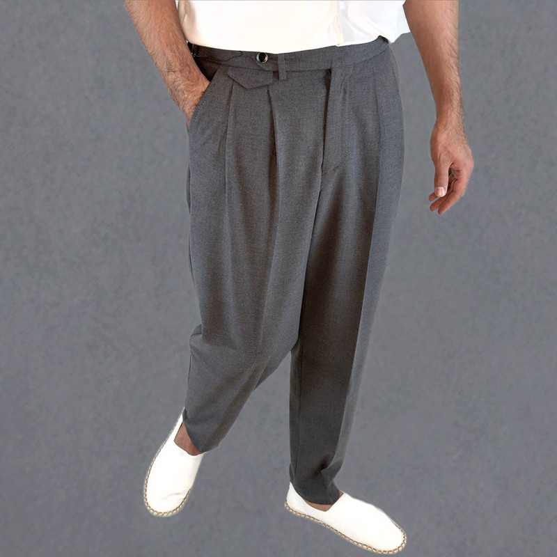 شلوار مام فیت مردانه مدل 1116-119 رنگ طوسی