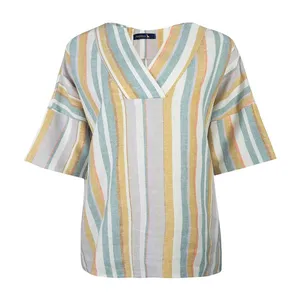 بلوز آستین کوتاه زنانه آروما مدل 2050702001