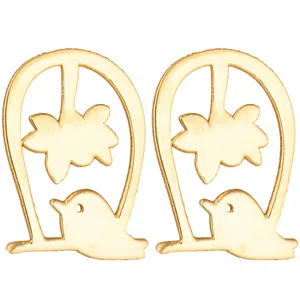 گوشواره طلا 18 عیار رزا مدل EG06