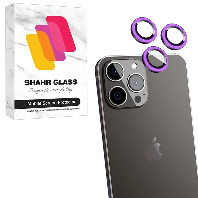 محافظ لنز دوربین شیشه‌ای شهر گلس مدل SHLZS مناسب برای گوشی موبایل اپل iPhone 13 Pro