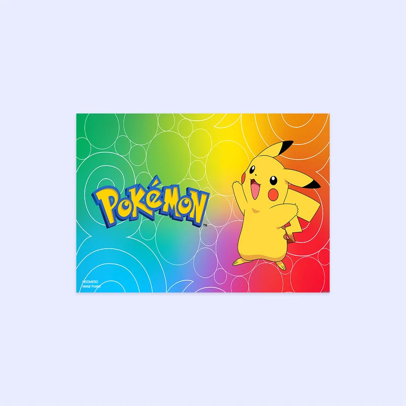 پوستر هومرو مدل فلزی طرح انیمه پوکمون پیکاچو کد PS1410