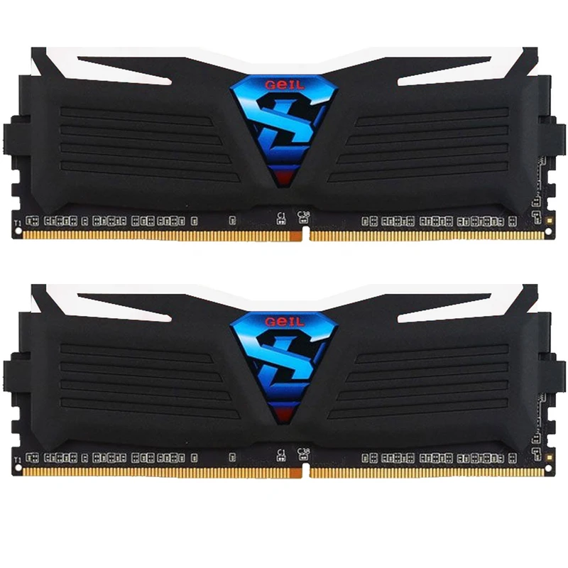 رم دسکتاپ DDR4 دو کاناله 2400 مگاهرتز CL15 گیل مدل Super Luce سری مشکی ظرفیت 8 گیگابایت