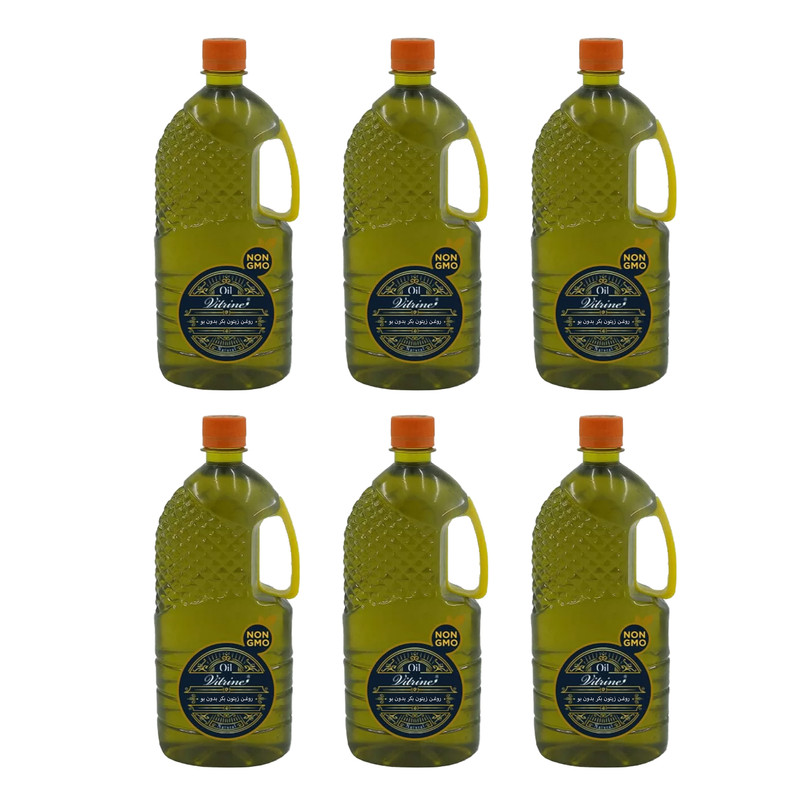 روغن زیتون بکر بدون بو ویترین فود - 6 لیتر بسته‌ی 6 عددی