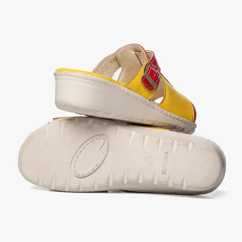 دمپایی زنانه کفش آداک مدل ریپو 1 رنگ زرد