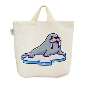 ساک خرید خندالو مدل حیوانات بامزه شیر دریایی کد 3206