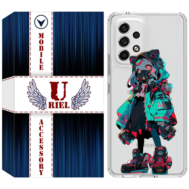 کاور یوریل مدل Clear کد 58 طرح دخترگربه ای مناسب برای گوشی موبایل سامسونگ Galaxy A13 4G