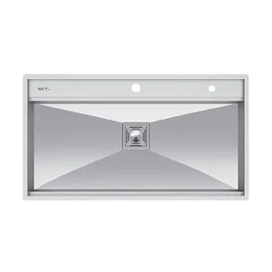 سینک ظرفشویی استیل توکار یک لگنه میکس پلاس مدل D90