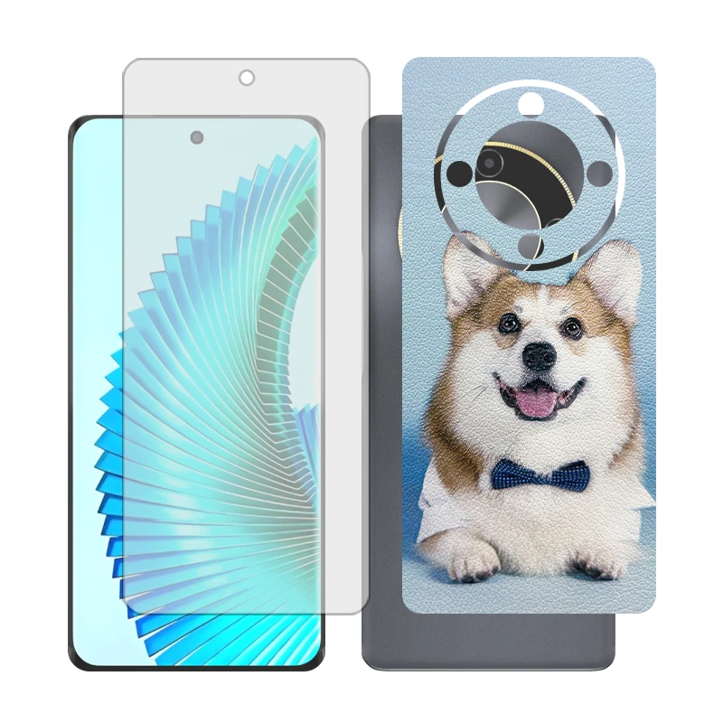 محافظ صفحه نمایش مات گلس مدل Together مناسب برای گوشی موبایل آنر X9b به همراه برچسب پوششی پشت گوشی