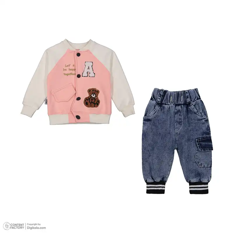 ست سویشرت و شلوار جین نوزادی مدل HD58