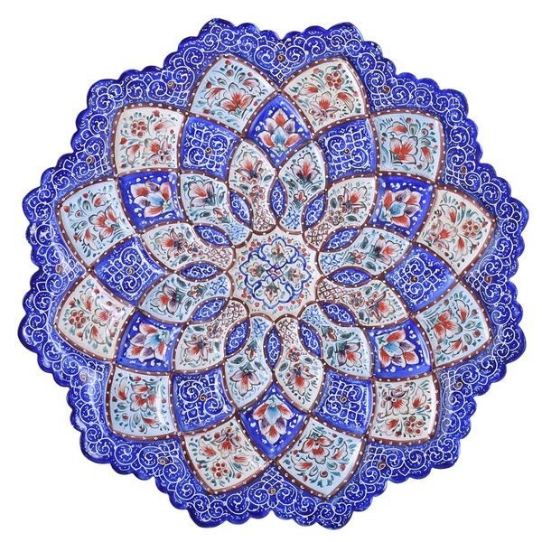 بشقاب مسی میناکاری گالری رستمی طرح باغ دلگشا مدل 00-07 قطر 25 سانتی متر بشقاب مسی میناکاری گالری رستمی طرح باغ دلگشا مدل 00-07 قطر 25 سانتی متر