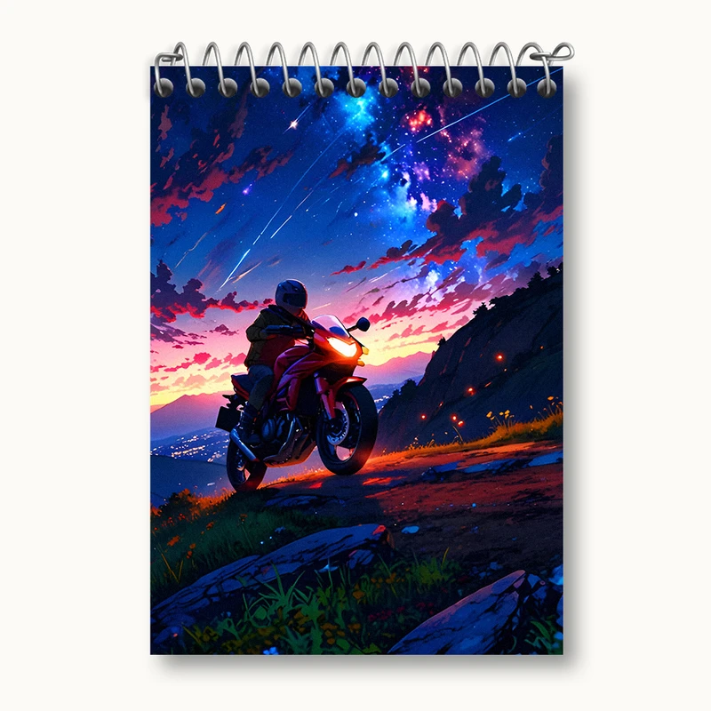 دفتر یادداشت 50 برگ خندالو طرح موتور سوار کد N3391