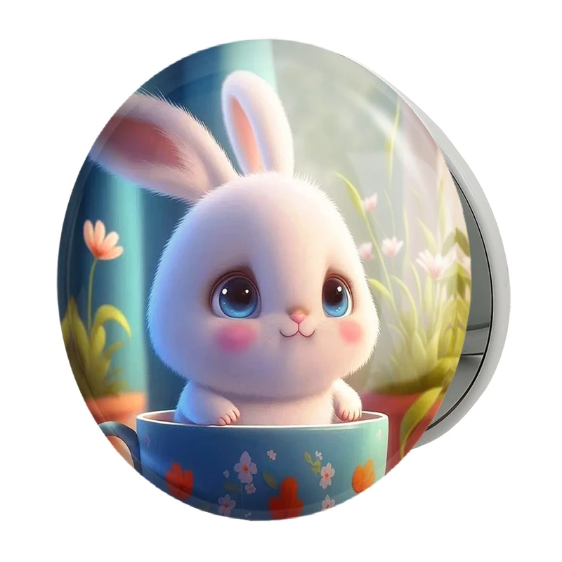 آینه جیبی خندالو طرح خرگوش مدل تاشو کد 26217 