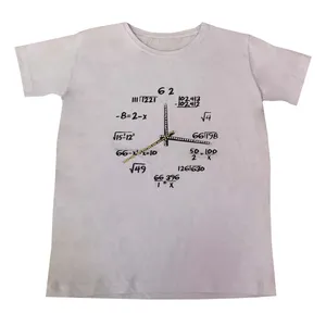 تی شرت آستین کوتاه زنانه مدل ساعت رنگ سفید