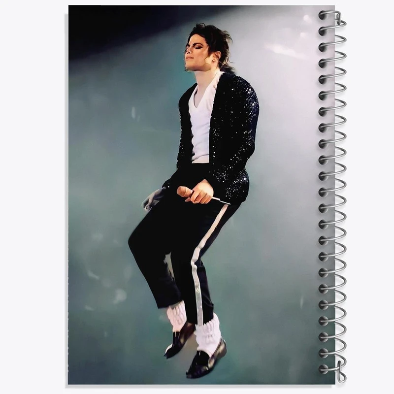 دفتر ژورنال نویسی 50 برگ خندالو مدل نقطه ای طرح مایکل جکسون Michael Jackson کد 19249