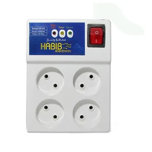 محافظ ولتاژ حبیب الکترونیک مدل چهار خانه کابل بلند