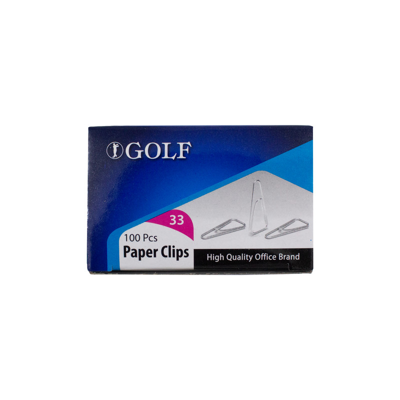 گیره کاغذ گلف مدل 33 بسته 100 عددی