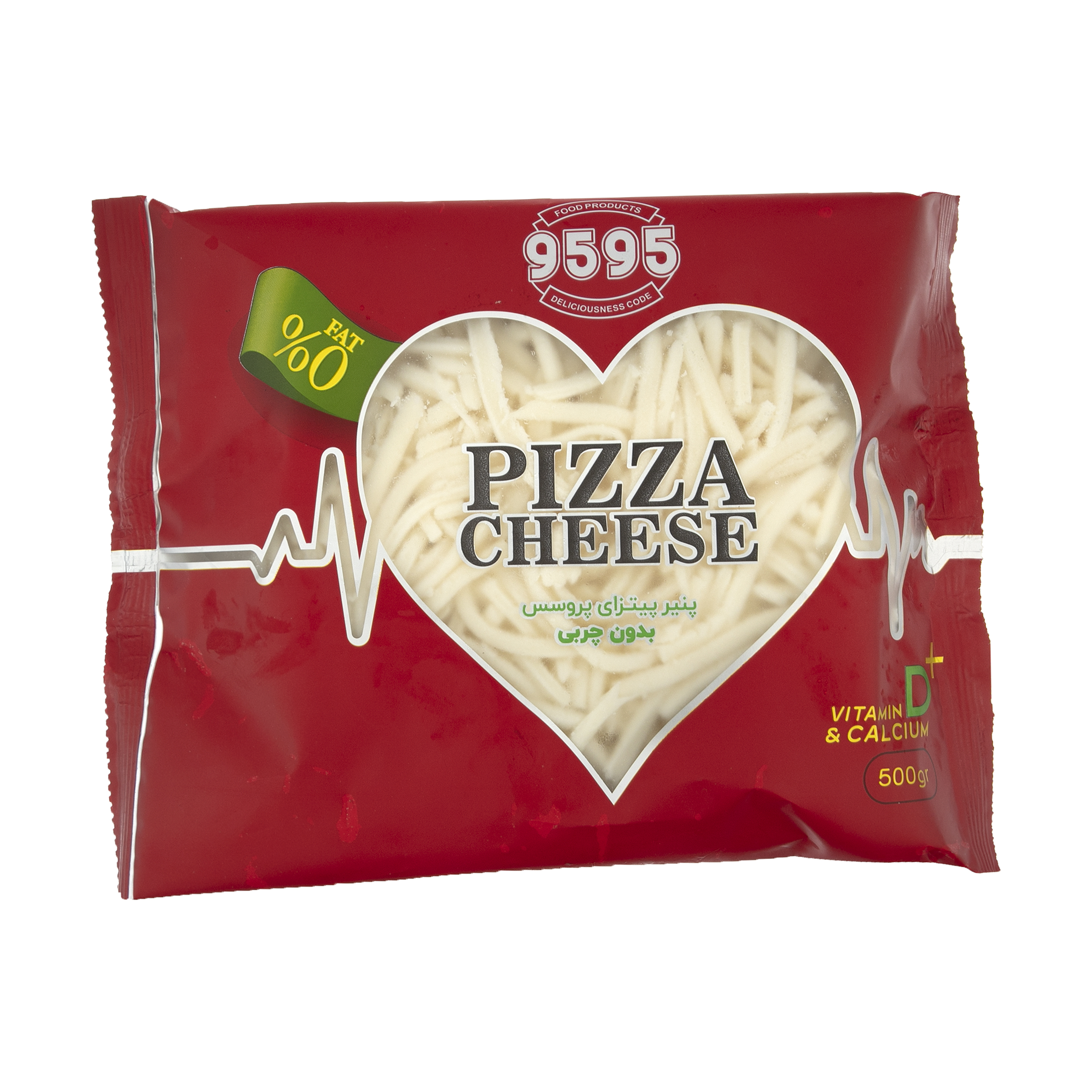 پنیر پیتزا فراسودمند بدون چربی 9595 -500 گرم