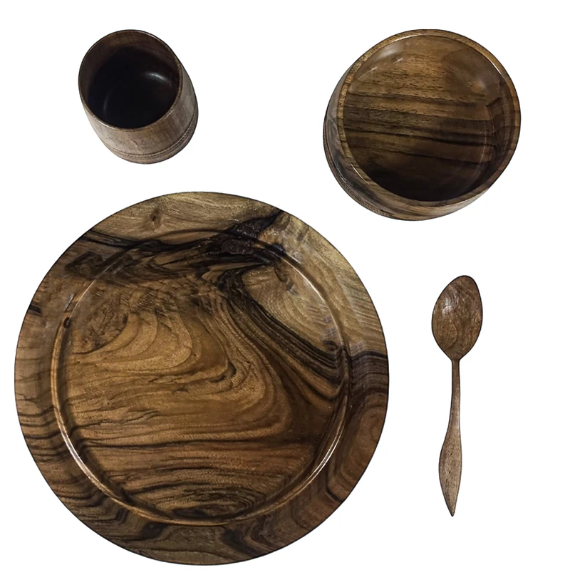 ست 4 تکه ظرف سرو چوبی وودسنس مدل  WS-Z422