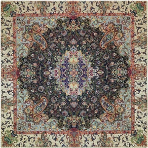 رومیزی ترمه ابریشمی خانه ترمه ایران طرح چهلستون ممتاز 6516 سایز 100 × 100