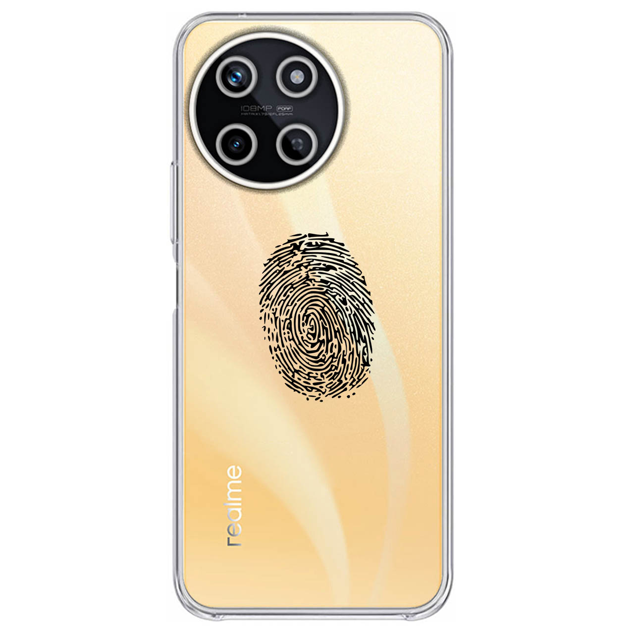 کاور مگافون طرح اثر انگشت مدل C62-B مناسب برای گوشی موبایل ریلمی 11 4G