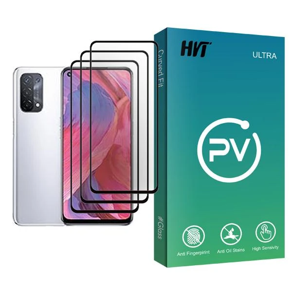 محافظ صفحه نمایش اچ وی تی مدل PV Glass MIX003 مناسب برای گوشی موبایل اوپو A74 5G بسته سه عددی