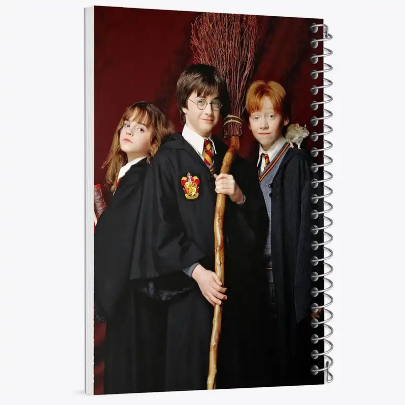 دفتر مشق 50 برگ خندالو مدل رون و هرمیون و هری پاتر Harry Potter کد 2914