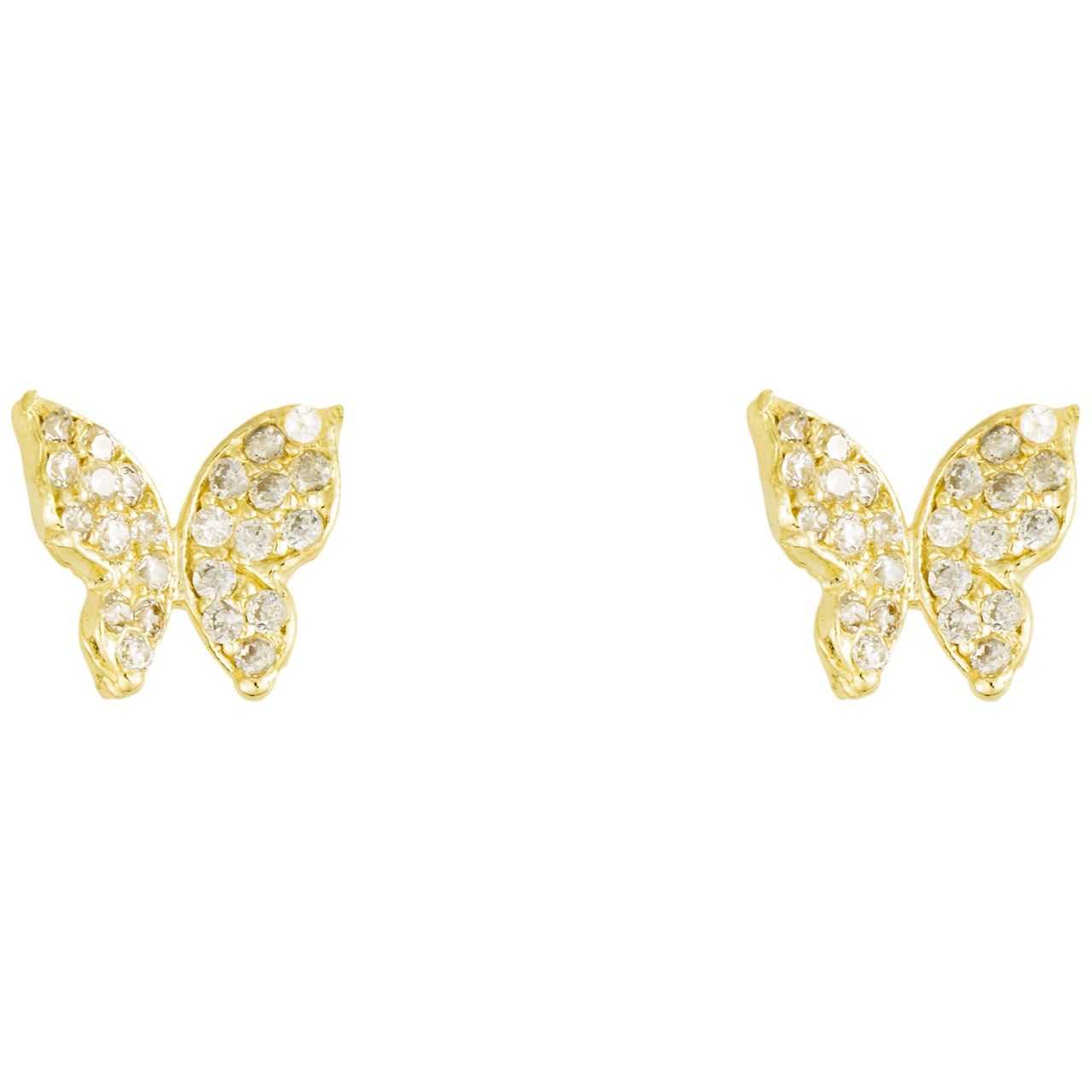 گوشواره طلا 18 عیار رزا مدل EG52 -  - 1