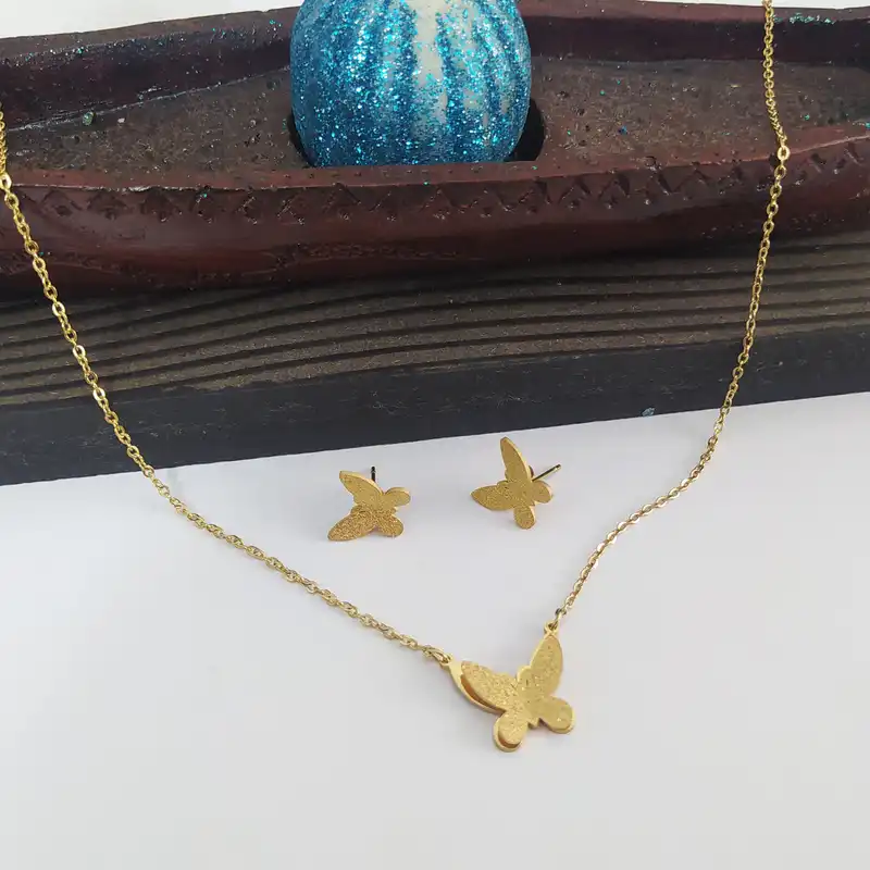 نیم ست زنانه طرح پروانه کد PA1G