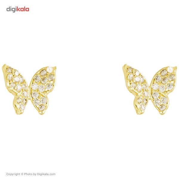 گوشواره طلا 18 عیار رزا مدل EG52 -  - 2