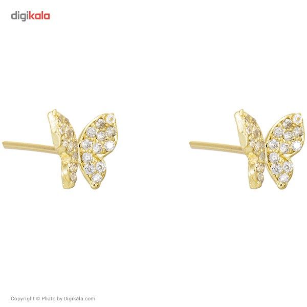 گوشواره طلا 18 عیار رزا مدل EG52 -  - 4
