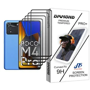 JF Diamond Glass MIX004 Screen Protector For Xiaomi Poco M4 Pro Pack Of 4