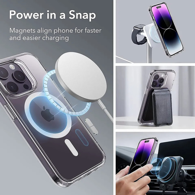 کاور مدل مگ سیف clear مناسب برای گوشی موبایل اپل iphone 15 