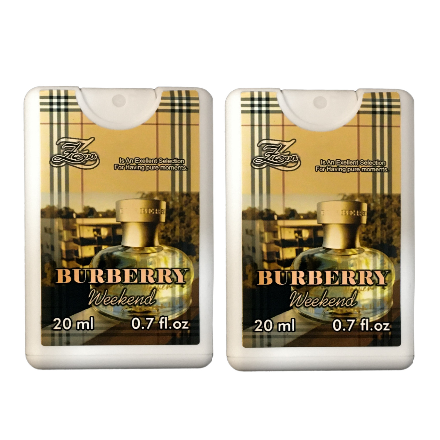 عطر جیبی زنانه زوا مدل Burberry Weekend حجم 20 میلی لیتر بسته دو عددی