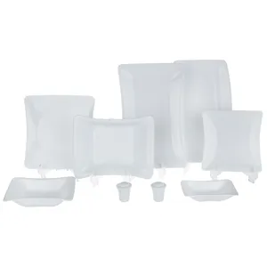 سرویس غذاخوری 29 پارچه چینی زرین ایران سری وینچی مدل White درجه یک
