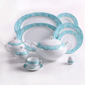سرویس غذاخوری 102 پارچه چینی زرین ایران سری ایتالیا اف مدل Sarvin درجه یک