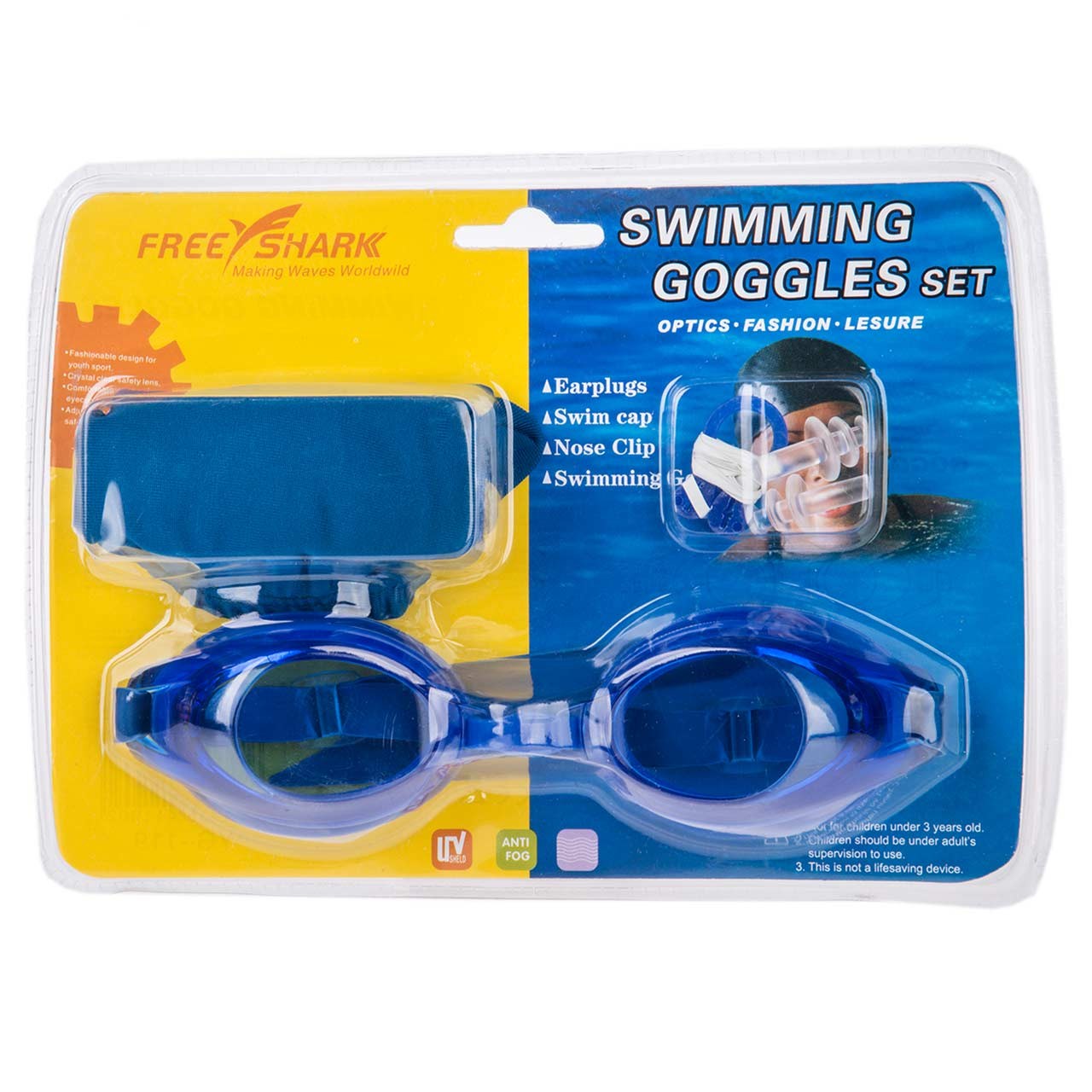 مجموعه عینک شنای فری شارک مدل YG-119