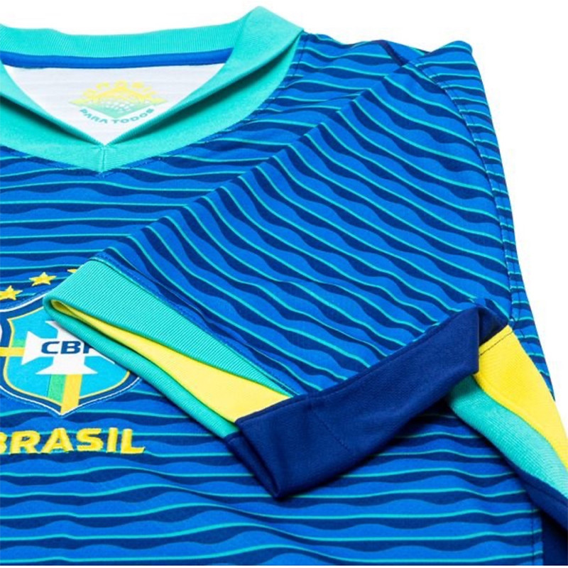 ست تی شرت و شلوارک ورزشی مردانه مدل برزیل Away 2024
