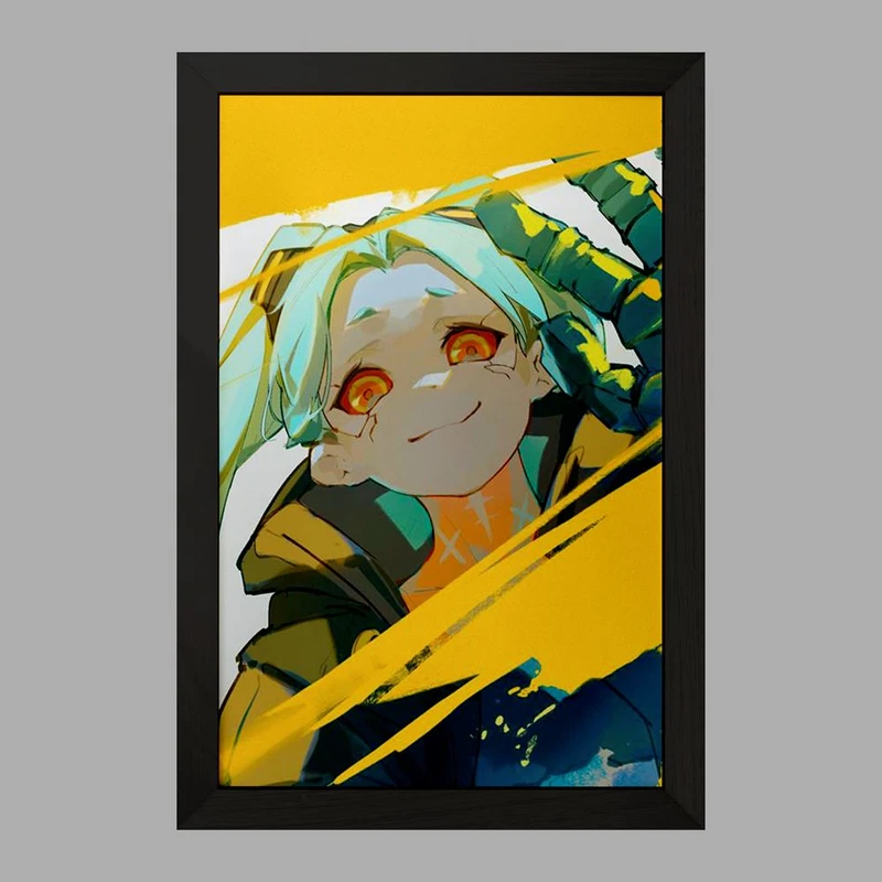 تابلو خندالو مدل ربکا انیمه سایبر پانک Cyberpunk  کد 22449