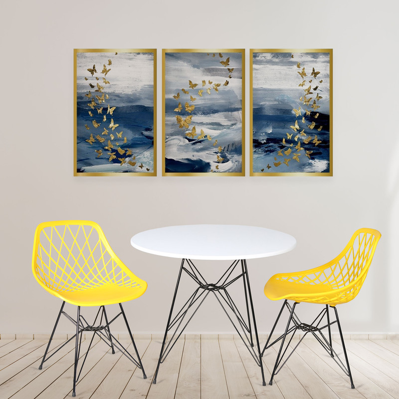 میز و صندلی ناهارخوری دو نفره مدل الماس فایبرگلاس پایه فلزی GS