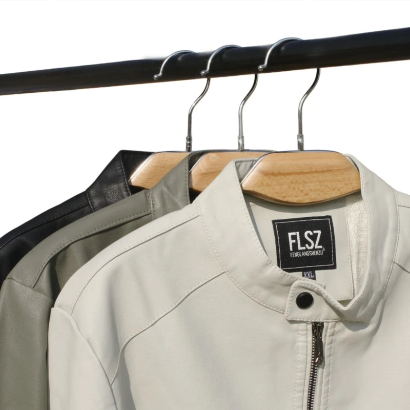 عکس شماره 11 : کت چرم مردانه مدل یقه دیپلمات