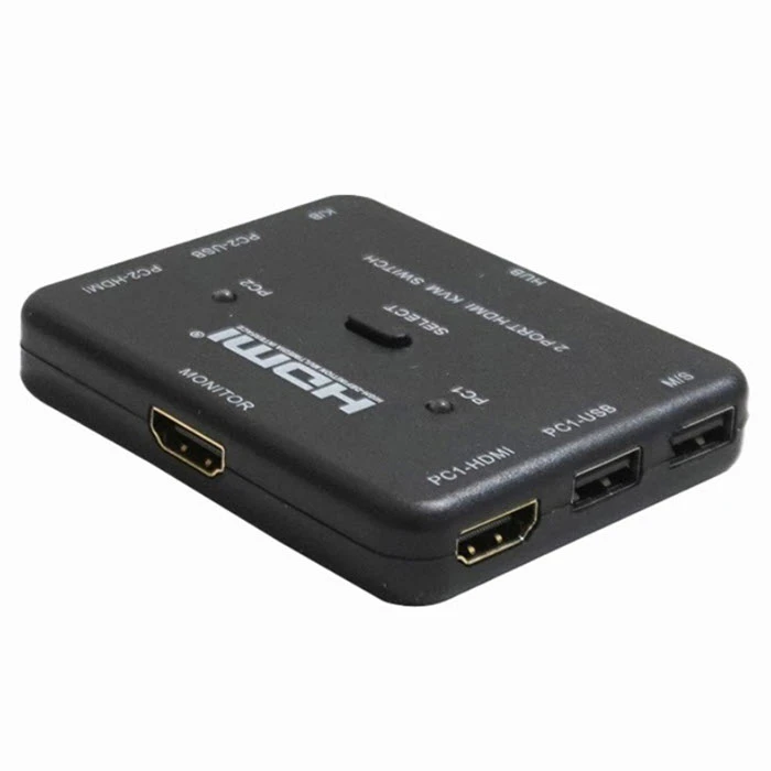 سوئیچ HDMI KVM دو پورت وی نت مدل V-SWKHM4K2 با کابل