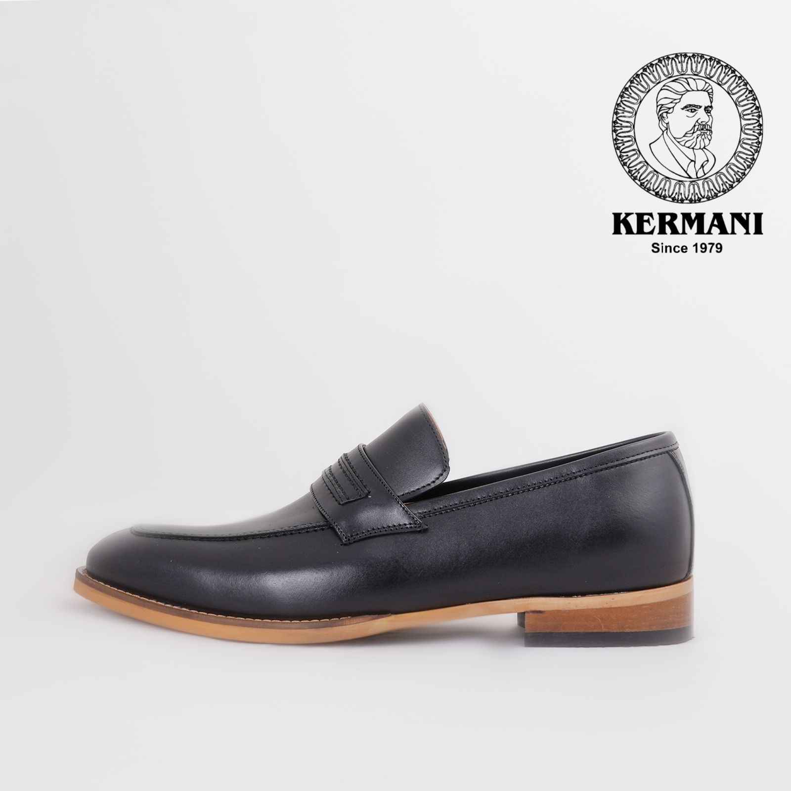 کفش مردانه کرمانی مدل چرم دستدوز طبیعی کد 1064 رنگ مشکی -  - 3